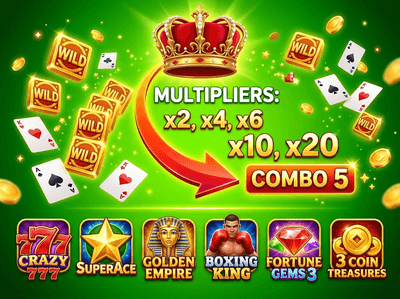 Visual mesin slot mewah dengan aksen emas dan latar belakang biru tua
